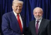Lula fala sobre fim do tarifaço e exibe foto com Trump